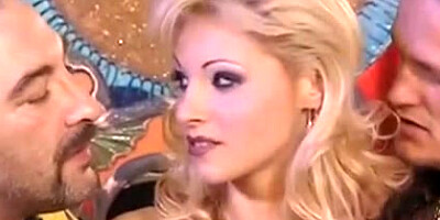 Eyes Covered French Light-Haired takes 2 DOUBLE PENETRATION byCC