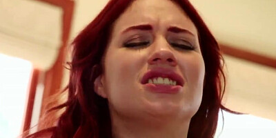 Sexy red hair Jessica Ryan seduced his Black stepdaddy Mark Anthony and gets her pussy licked