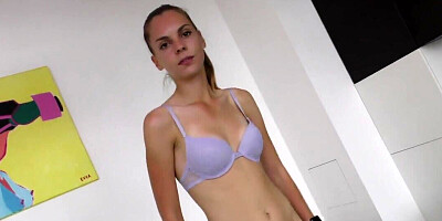 Kinky teen gal uses a bottle during masturbation