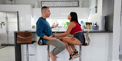 Unfaithful guy dragged into sex with black GF and her bestie