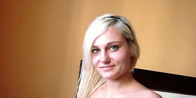 Blonde whore is sucking and fuck at her porn audition