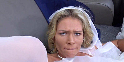 Married blonde pay off the debt by having cuckold sex