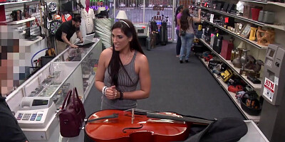 Tall sexy woman gets fucked by the pawnshop owner