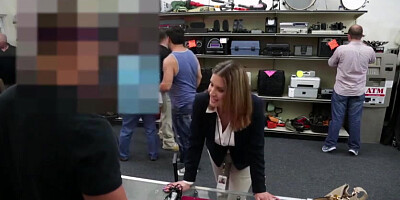 Huge busted office amateur sells her tits and some sex for a ticket