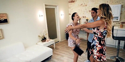 Virgin teeny gets screwed by step-auntie and her nephew