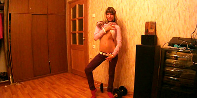 Skinny blondie is willing to ride a cock for a new coat