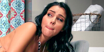 A busty girl that loves cock is receiving two of them