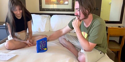 Sexy Babe Loses A Game Of Strip Connect 4 And Fucks The Guy