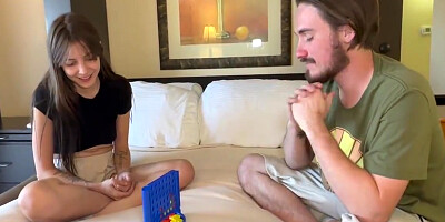 Sexy Babe Loses Strip Connect 4 and Fucks the Guy