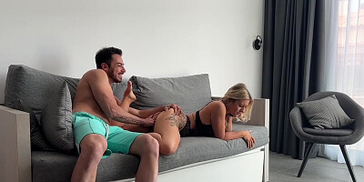 Hot Wife Get Fucked While She Talk On The Phone With Her Husband