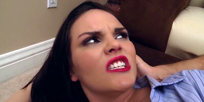 Guy jerks off but hot Mackenzee Pierce knows how to stop him