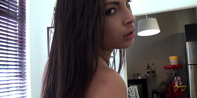 A babe that loves kissing and handling a cock is making a show