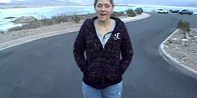 Public teen slut sucking on hard cock