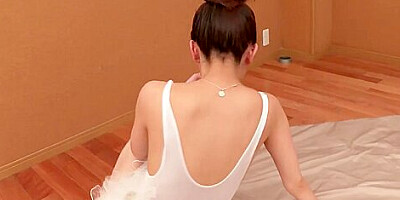 The Japanese ballerina performs an exceptional porn display with a creampie, highlighting her fabulous Asian features.