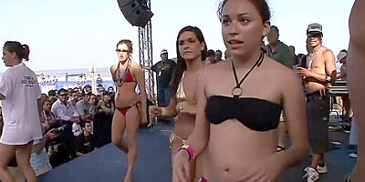 Coed Strip Out Of Bikinis Public Flashing