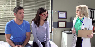 Horny doctor sucks and fucks a load out of the guy