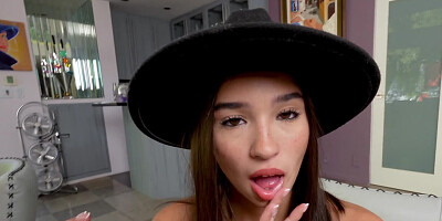 Dakota Tyler puts on a stylish hat and her fucking improves
