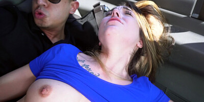 Picking up Bambi Brooks for hardcore car sex