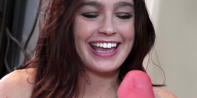 Cute slut Jodi Taylor gets loud fucking her gigantic dildos