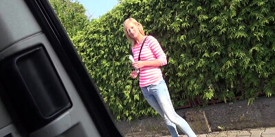Sexy Blonde Prefers Van to Bus and Fucks Bald Stranger with Ria Sunn