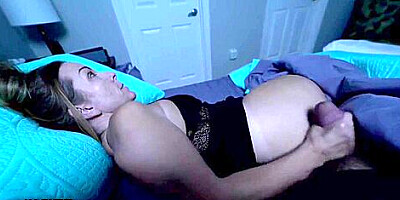 Stepson Scared Of Thunder Fucks Curvy Stepmom In Her Bed! - 2/3