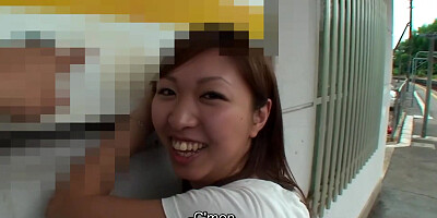 Half Japanese buddy with a camera has sex right on the road