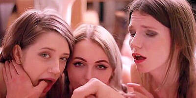 Tender Chicks Please One Strong Trunk In Group Sex