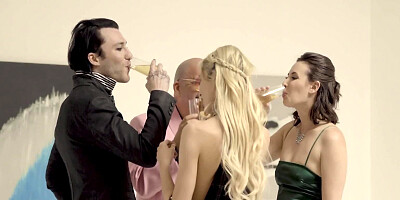 Juicy blonde girl is fingered and licked by a horny fellow