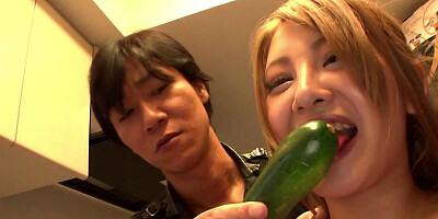 Sexy Japanese slut gets her hairy pussy teased