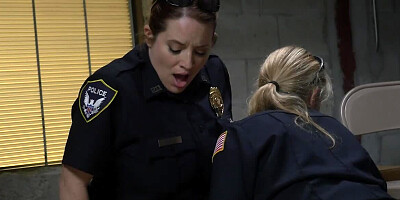 Slutty police officers blacked by criminal in abandoned house
