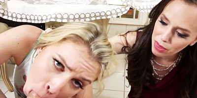 Slim MILF takes part in threesome with stepson and his GF