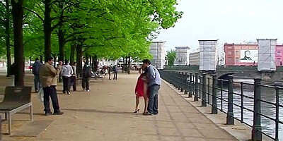 Sexy Brunette Silena Outdoor Public