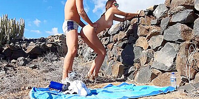 Skinny Teen 18+ Rides Big Cock On The Beach