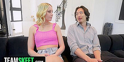 Blonde Nanny Pulls Off Boss Underwear & Devours His Cock Making Him Forget About The Whole World