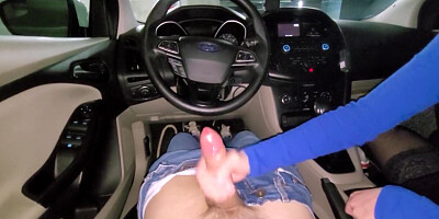 Beautiful Stranger Helped Me Jerk Off. Hot Sex In A Public Parking Lot