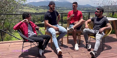 And Her Friends Celebrate With 4 Cocks In Her Mouth - M A And Laura Jones