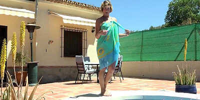 A Day At The Pool With Busty Mature Bombshell Mrs. M
