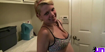 Little Taylor And Stella Bankxxx - Masturbate Closeup On Top Washing Machine