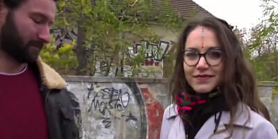 Fiamma Monti And Jason Steel - Petite Brunette Double Pounded In The Park