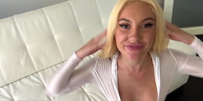 Body stocking blonde gets licked and fucked with passion