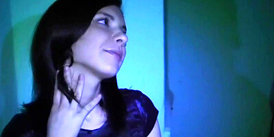 Chick works with her mouth pleasing two boys on the stairs