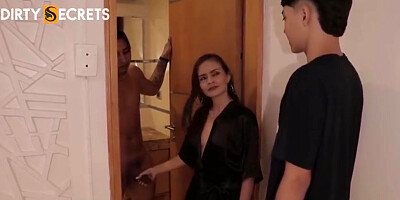 Kathy Lee69 - Spying On A Boy Showering Makes Me Horny Until His Friend Arrives And We All Enjoy It