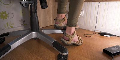 Worship My Sexy Feet In Worn Sandals Under Table