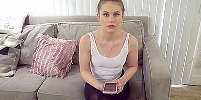 Hot Petite Brunette Stepsis Mabel May Trades A Ride To Gymnastics For A Ride On Stepbros Dick