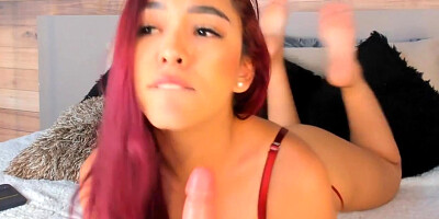 Redhead Babe Wildly Fucks Her Pussy With Dildo