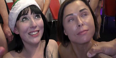 Christmas Party Bukkake Session