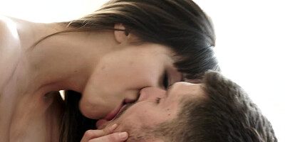 A big dude is sticking his cock into a hot brunette that has a sexy body