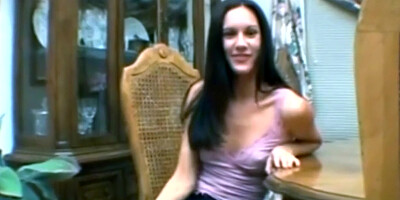 A Hot Brunette Gives A Pov Blowjob On His Small Penis