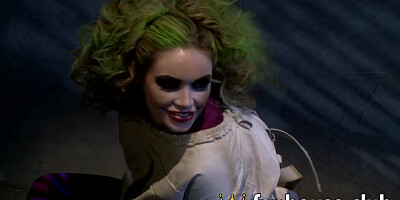 Porn Star Cat-woman Puts Huge Lasting Hard-on in Joker's Hole during Dirty XXX Romp!