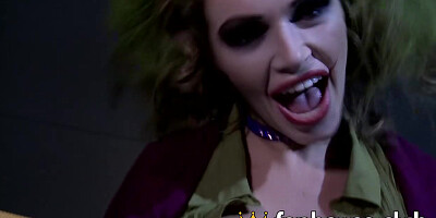 Porn Star Cat-woman Puts Huge Lasting Hard-on in Joker's Hole during Dirty XXX Romp!